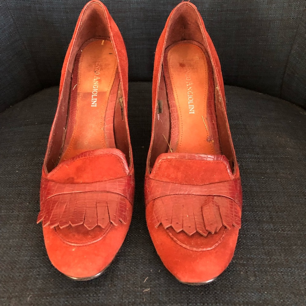 Enzo Angiolini suede leather in red